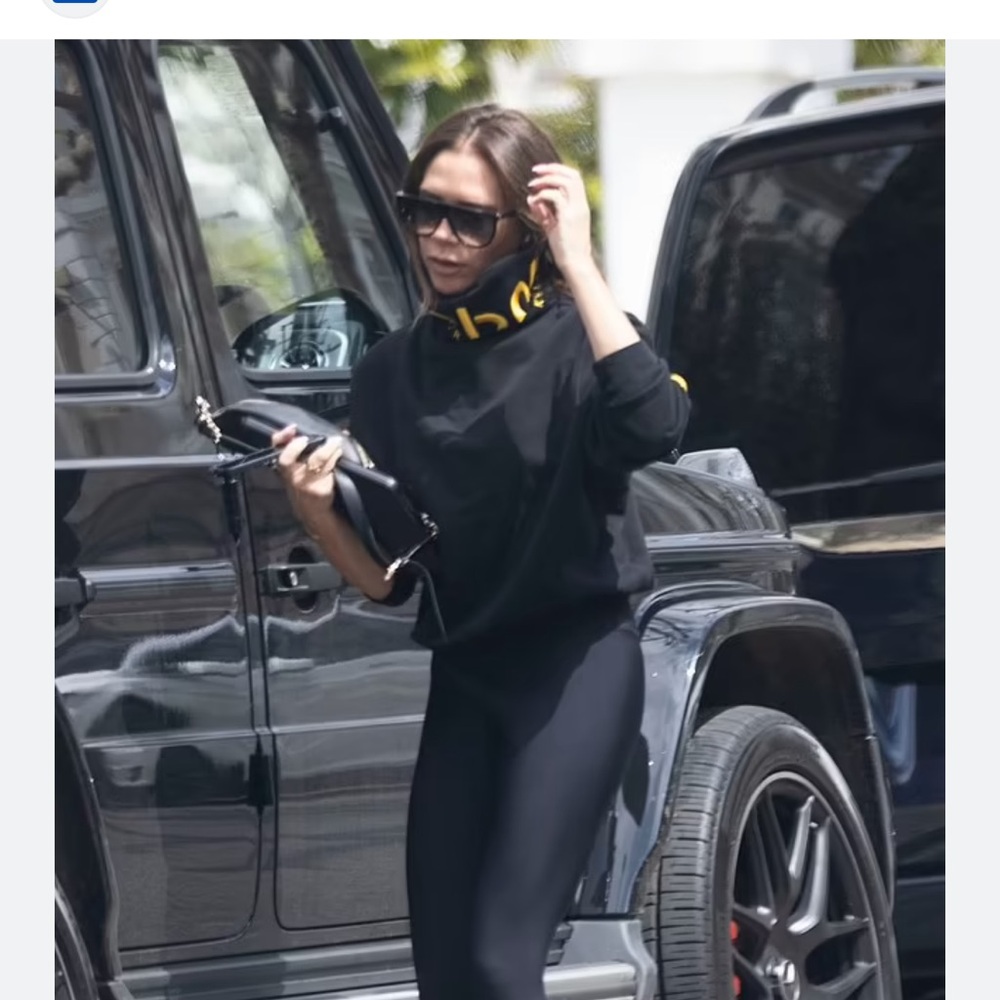 Reebok Victoria Beckham Black Cowl Neck Sweater
